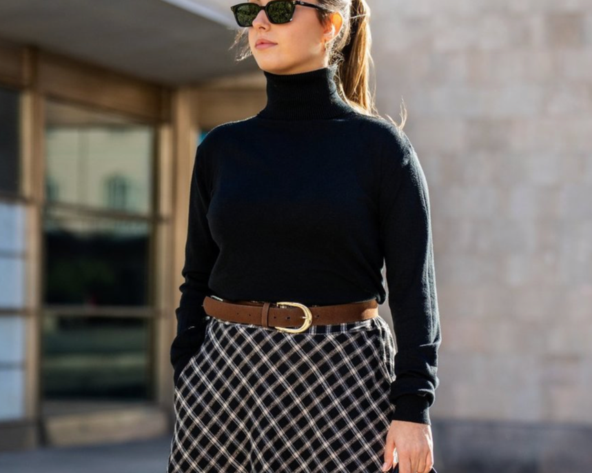 Jersey negro cuello alto